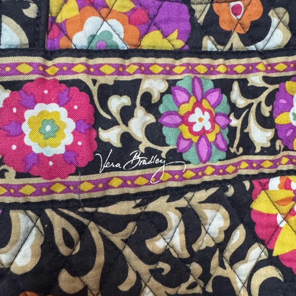 Vera Bradley Retired Suzani Quilted Floral‎ Tote Bag Double Strap Cotton